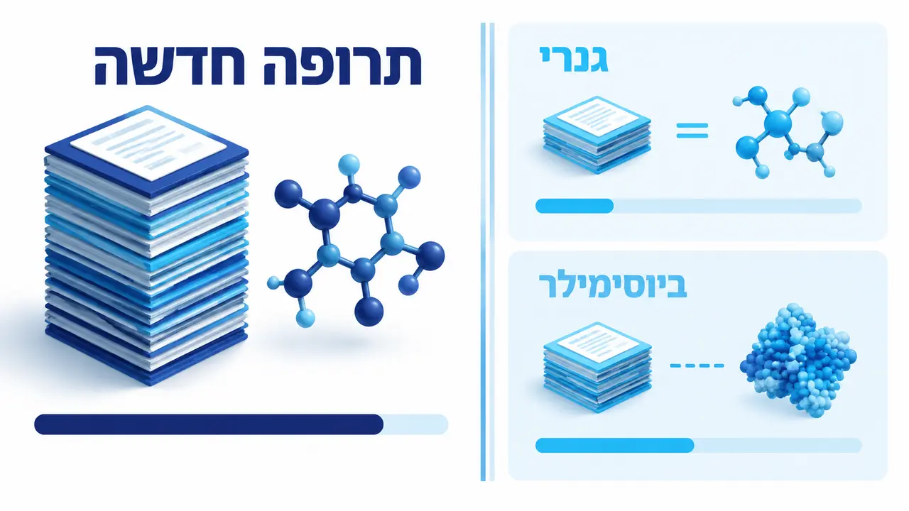 מה ההבדל בין רישום תרופה חדשה, גנרית וביוסימילר?