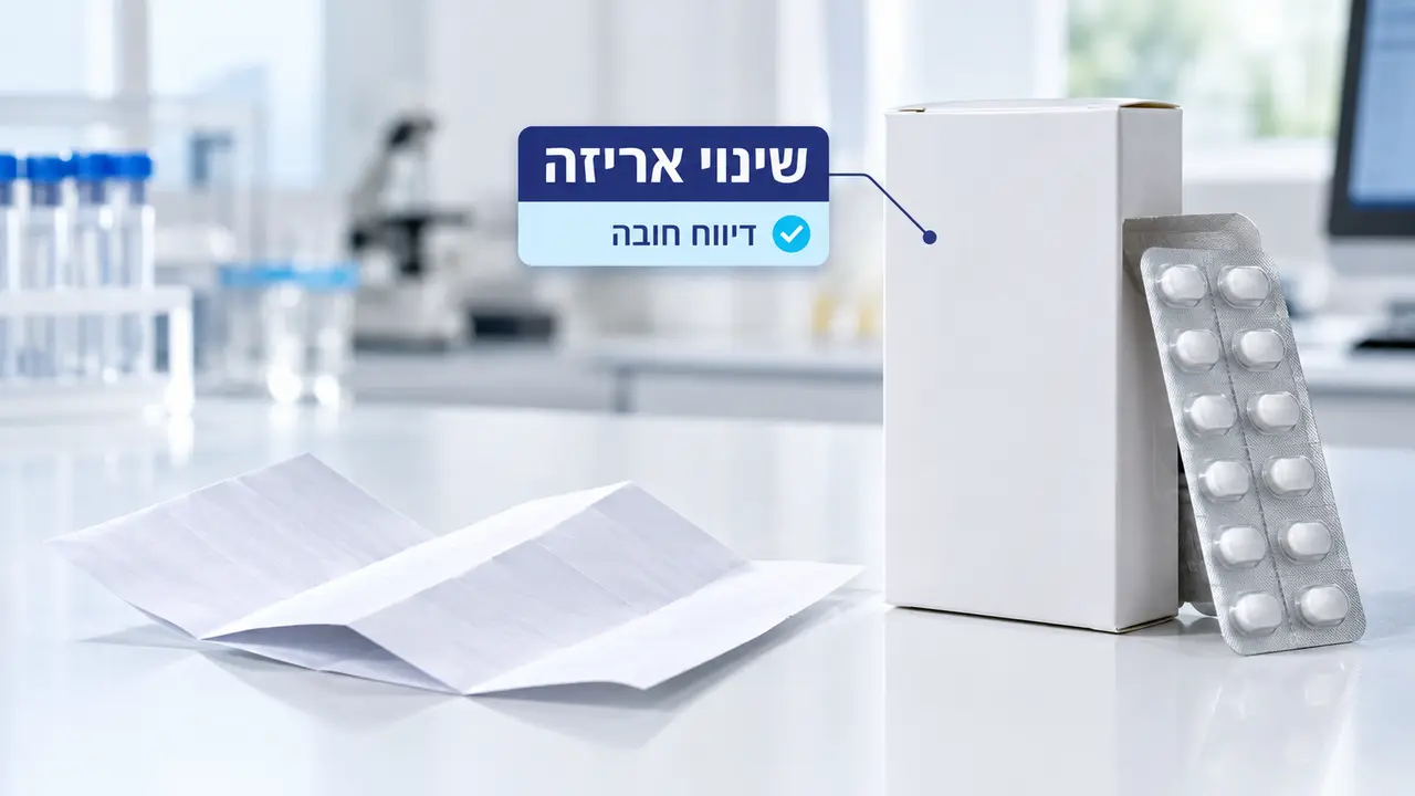 נוהל 118 לשינוי אריזת תרופה